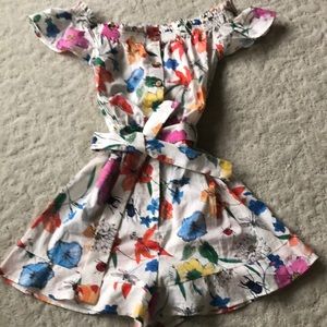 Off the Shoulder Flowered Romper